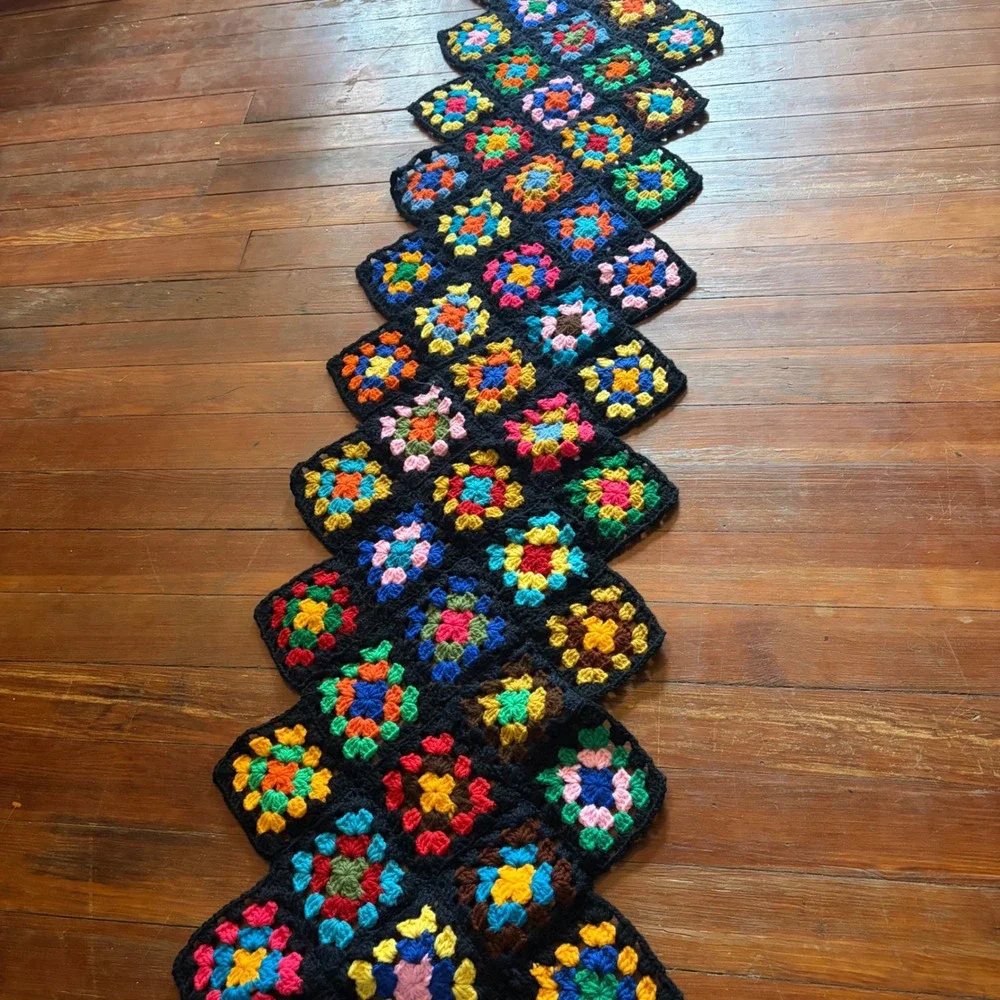 Handmade crochet table
